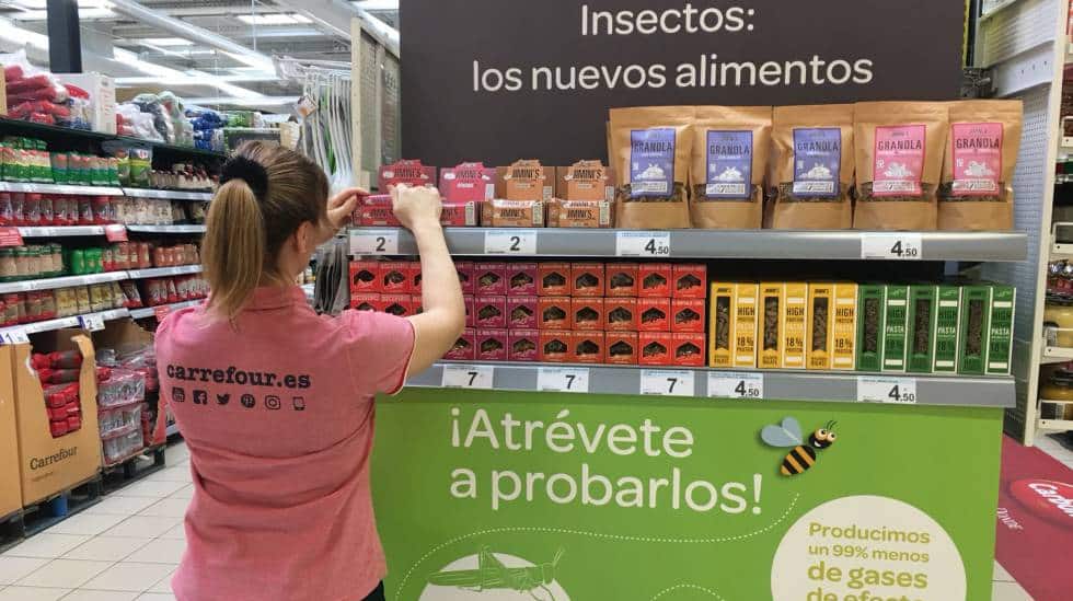 Insectos: los nuevos alimentos de Carrefour