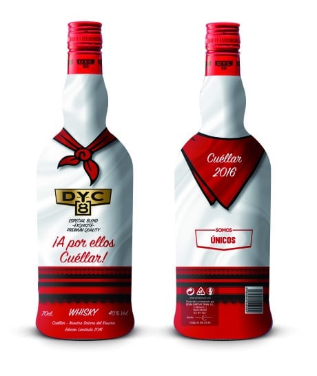 DYC vistes su botella para celebrar las fiestas de Cuéllar